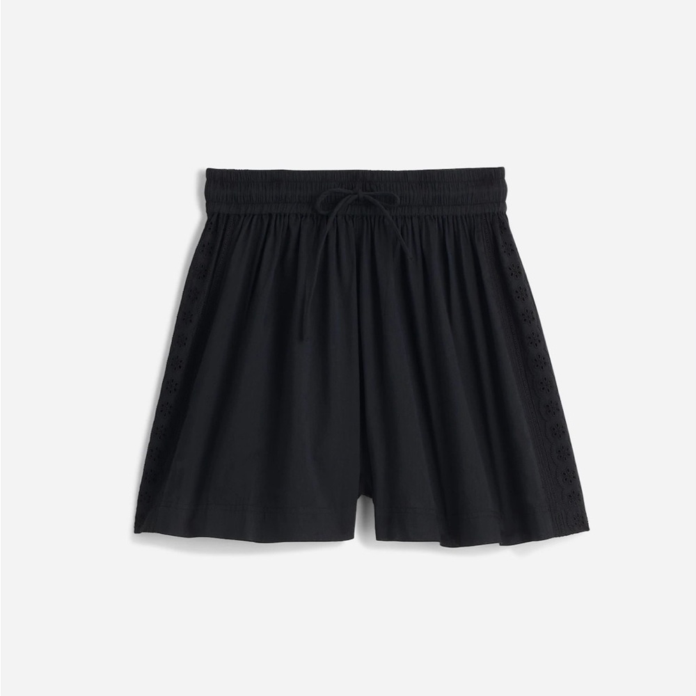 Madewell embroidered pull-on cover up shorts - Picture 3 of 5